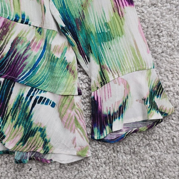 Habitat‎ Clothes Womens Shirt Small Colorful Watercolor Lightweight Coastal - Picture 2 of 12